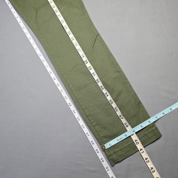 Old Navy Green Moss Pants NEW Pixie Chino Stretch Skinny Womens Size 12 Tall Zip - Picture 7 of 9